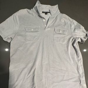 Mens Polo Shirt - Michael Kors - L - Gray